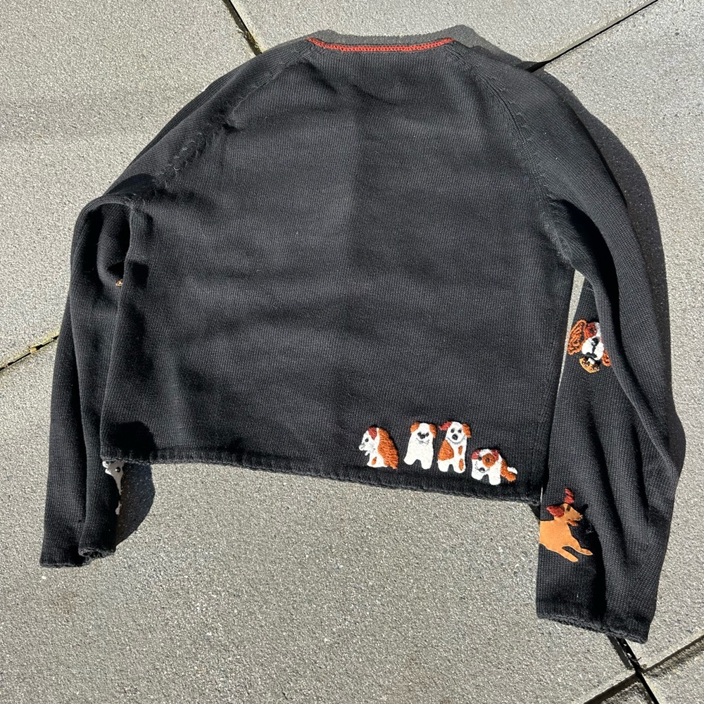 Michael Simon Vintage 1990s Dog Cardigan - Picture 9 of 15